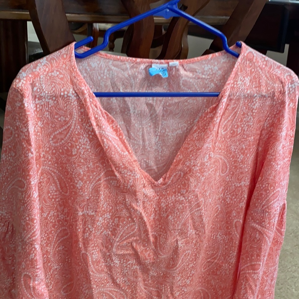 Long Sleeve blouse, Small with pleats on sleeves